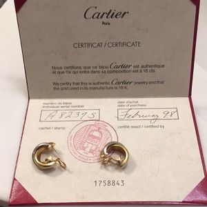 Cartier Trinity De Cartier three tone gold hoops